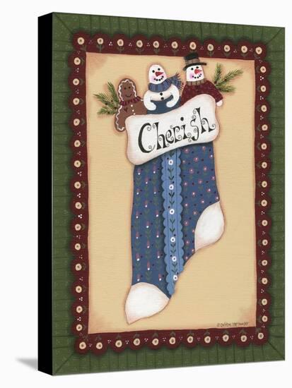 Stocking I Cherish-Debbie McMaster-Stretched Canvas