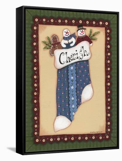 Stocking I Cherish-Debbie McMaster-Framed Stretched Canvas