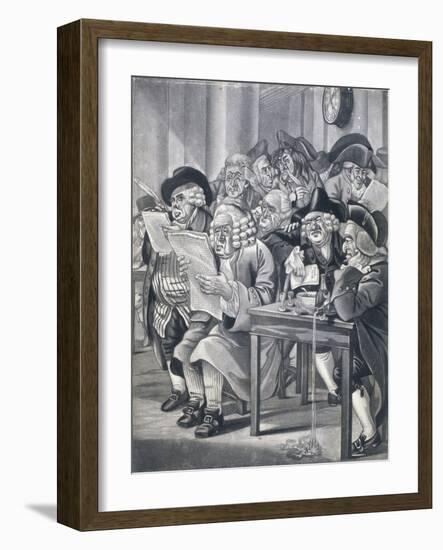 Stockjobbers at the Stock Exchange, Bartholomew Lane, London, C1795-Robert Dighton-Framed Giclee Print