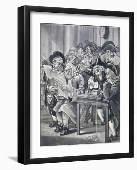 Stockjobbers at the Stock Exchange, Bartholomew Lane, London, C1795-Robert Dighton-Framed Giclee Print