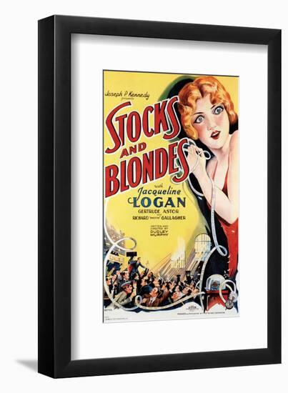 Stocks And Blondes - 1928-null-Framed Giclee Print