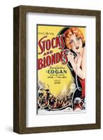 Stocks And Blondes - 1928-null-Framed Giclee Print