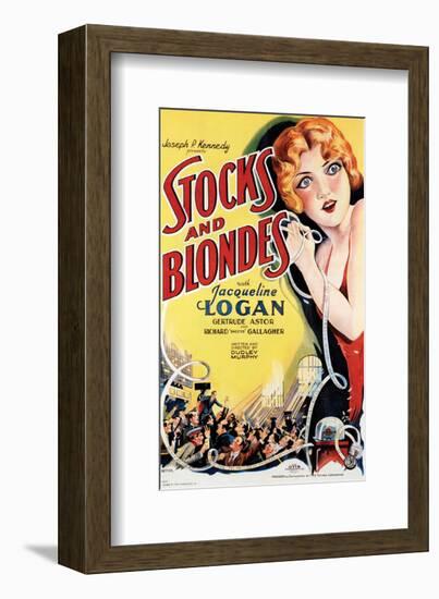 Stocks And Blondes - 1928-null-Framed Giclee Print