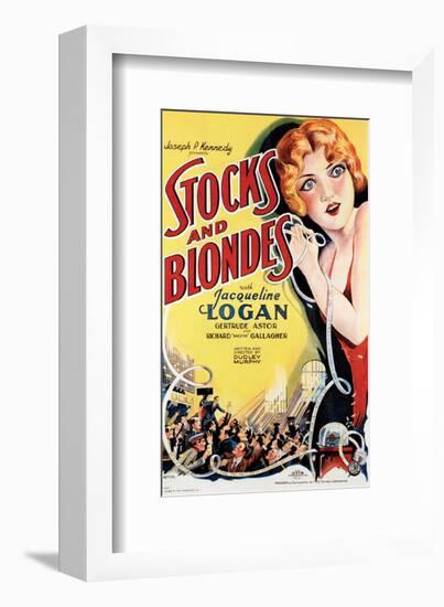 Stocks And Blondes - 1928-null-Framed Giclee Print