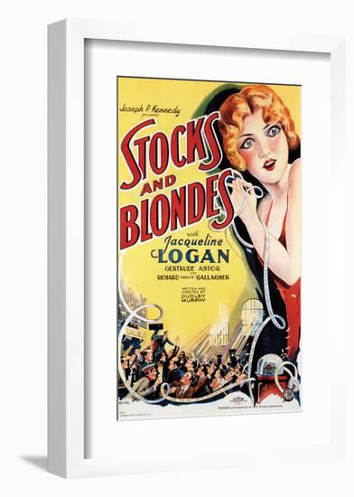 Stocks And Blondes - 1928-null-Framed Giclee Print