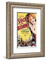 Stocks And Blondes - 1928-null-Framed Giclee Print