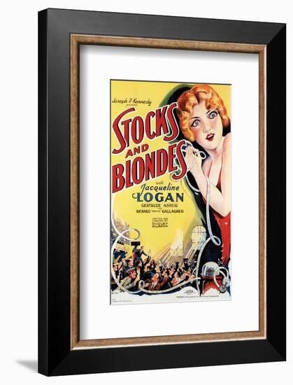 Stocks And Blondes - 1928-null-Framed Giclee Print