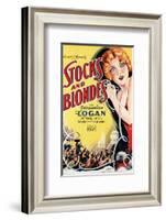 Stocks And Blondes - 1928-null-Framed Giclee Print