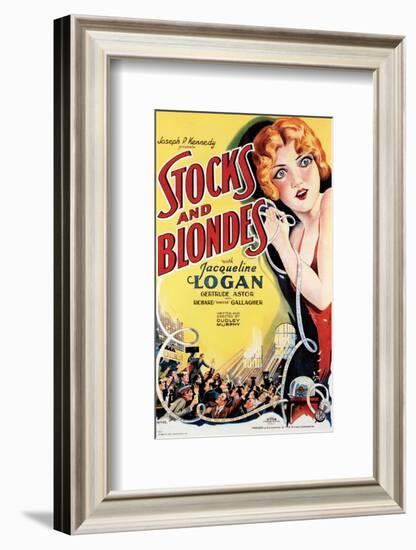 Stocks And Blondes - 1928-null-Framed Giclee Print