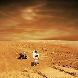 Mars Exploration Rover on the Surface of Mars-Stocktrek Images-Photographic Print
