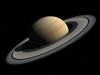 Artist's Concept of Saturn and its Moons Dione and Tethys-Stocktrek Images-Photographic Print