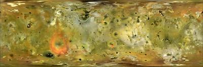 Map of Jupiter's Moon Lo-Stocktrek Images-Framed Photographic Print