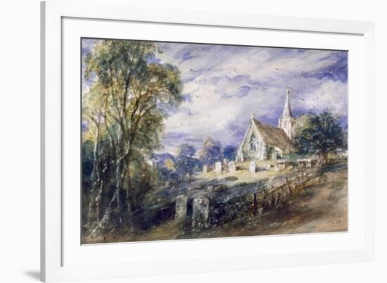'Stoke Poges Church', Buckinghamshire, 1833-John Constable-Framed Giclee Print