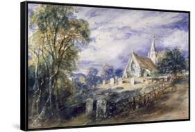 'Stoke Poges Church', Buckinghamshire, 1833-John Constable-Framed Stretched Canvas