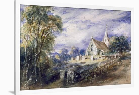 'Stoke Poges Church', Buckinghamshire, 1833-John Constable-Framed Giclee Print