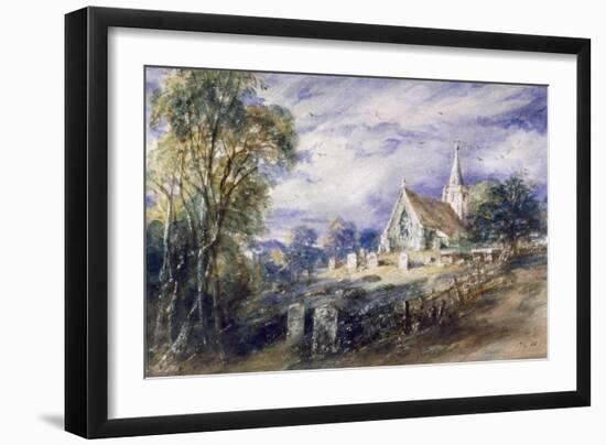 'Stoke Poges Church', Buckinghamshire, 1833-John Constable-Framed Giclee Print