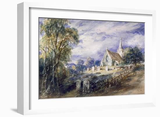 'Stoke Poges Church', Buckinghamshire, 1833-John Constable-Framed Giclee Print