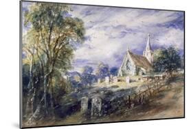 'Stoke Poges Church', Buckinghamshire, 1833-John Constable-Mounted Giclee Print