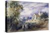 'Stoke Poges Church', Buckinghamshire, 1833-John Constable-Stretched Canvas