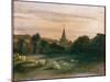 Stoke Poges Church (Oil on Panel) (Recto of 261372)-Thomas Churchyard-Mounted Giclee Print