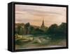 Stoke Poges Church (Oil on Panel) (Recto of 261372)-Thomas Churchyard-Framed Stretched Canvas