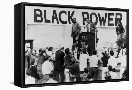 Stokely Carmichael Speaking at the University of California at Berkeley, Ca. 1965-67-null-Framed Stretched Canvas