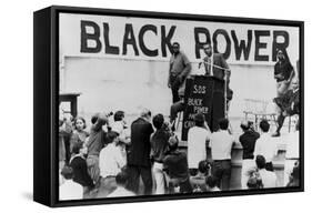 Stokely Carmichael Speaking at the University of California at Berkeley, Ca. 1965-67-null-Framed Stretched Canvas