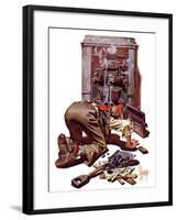 "Stoking the Furnace,"October 15, 1938-Joseph Christian Leyendecker-Framed Giclee Print