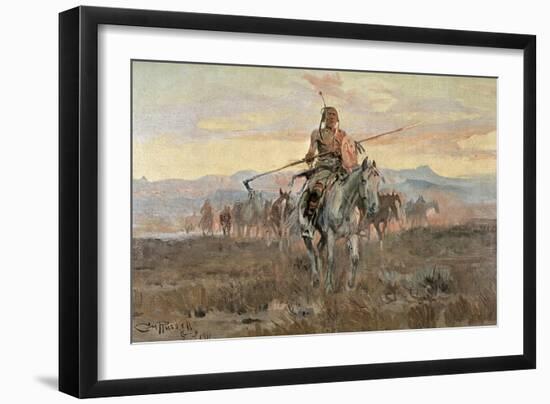 Stolen Horses, 1911-Charles Marion Russell-Framed Giclee Print