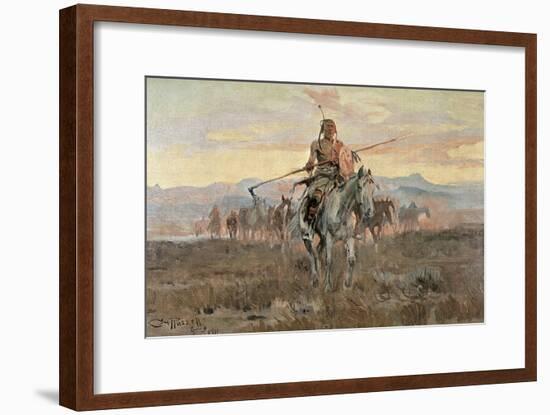 Stolen Horses, 1911-Charles Marion Russell-Framed Giclee Print