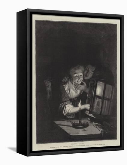 Stolen Kisses-Godfried Schalcken-Framed Stretched Canvas