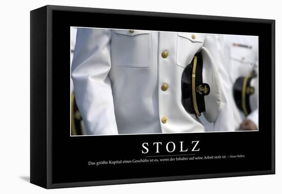 Stolz: Motivationsposter Mit Inspirierendem Zitat-null-Framed Stretched Canvas