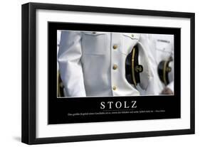 Stolz: Motivationsposter Mit Inspirierendem Zitat-null-Framed Photographic Print