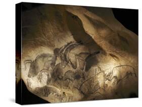 Stone-age Cave Paintings, Chauvet, France-Javier Trueba-Stretched Canvas