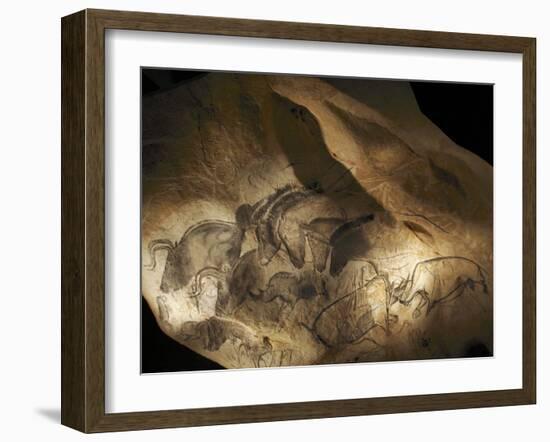 Stone-age Cave Paintings, Chauvet, France-Javier Trueba-Framed Premium Photographic Print