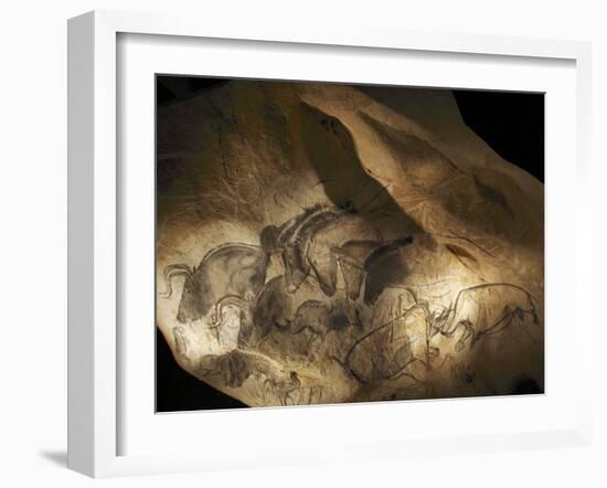 Stone-age Cave Paintings, Chauvet, France-Javier Trueba-Framed Premium Photographic Print