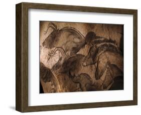 Stone-age Cave Paintings, Chauvet, France-Javier Trueba-Framed Premium Photographic Print