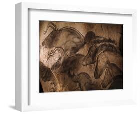 Stone-age Cave Paintings, Chauvet, France-Javier Trueba-Framed Premium Photographic Print