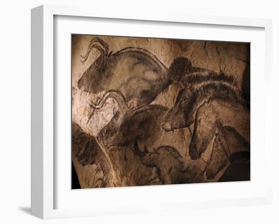 Stone-age Cave Paintings, Chauvet, France-Javier Trueba-Framed Premium Photographic Print