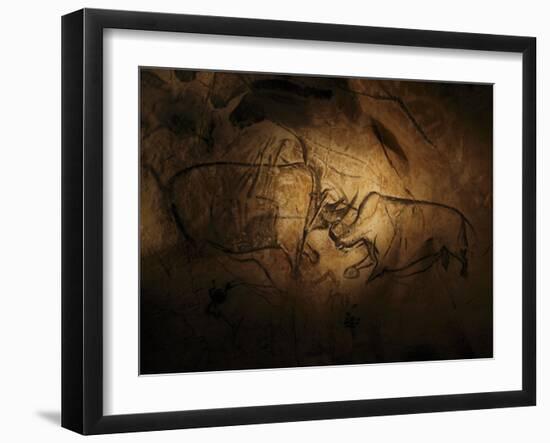 Stone-age Cave Paintings, Chauvet, France-Javier Trueba-Framed Photographic Print