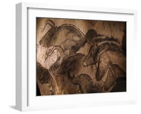 Stone-age Cave Paintings, Chauvet, France-Javier Trueba-Framed Photographic Print