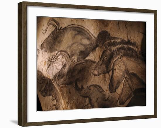 Stone-age Cave Paintings, Chauvet, France-Javier Trueba-Framed Photographic Print