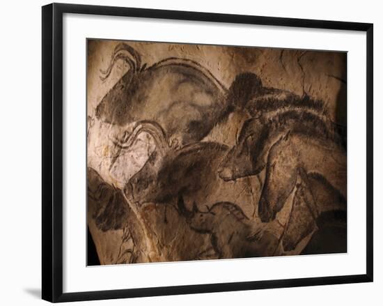 Stone-age Cave Paintings, Chauvet, France-Javier Trueba-Framed Photographic Print