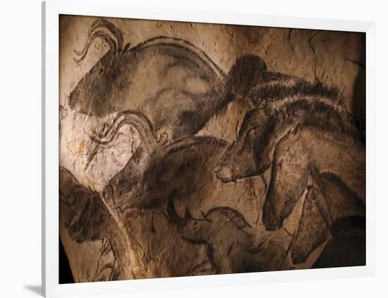 Stone-age Cave Paintings, Chauvet, France-Javier Trueba-Framed Photographic Print