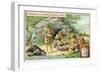 Stone Age Family Meal-null-Framed Giclee Print