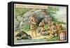 Stone Age Family Meal-null-Framed Stretched Canvas