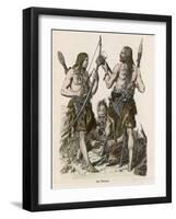 Stone Age Hunters-null-Framed Art Print