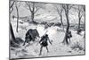 Stone Age Man Hunting Bison-G.F. Scott Elliot-Mounted Art Print