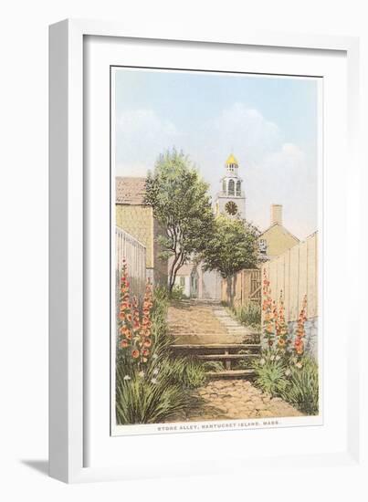 Stone Alley, Nantucket, Massachusetts-null-Framed Art Print