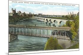 Stone Arch Bridge, Minneapolis, Minnesota-null-Mounted Art Print